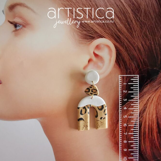 Leopard arch earrings NZ