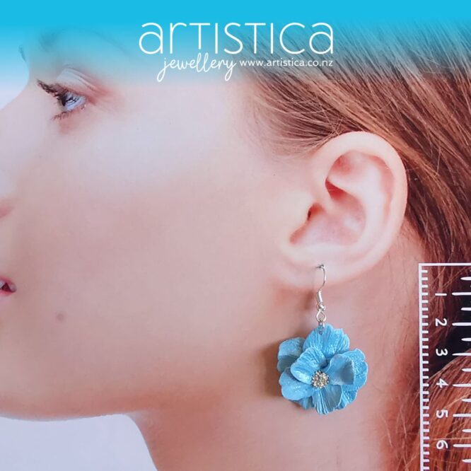 turquoise flower earrings